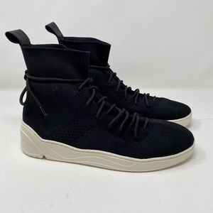 J/Slides NYC Black Hi top Textured Sock Sn…